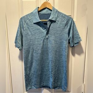 Lululemon Metal Vent Tech Polo - Heather Blue - Size Small